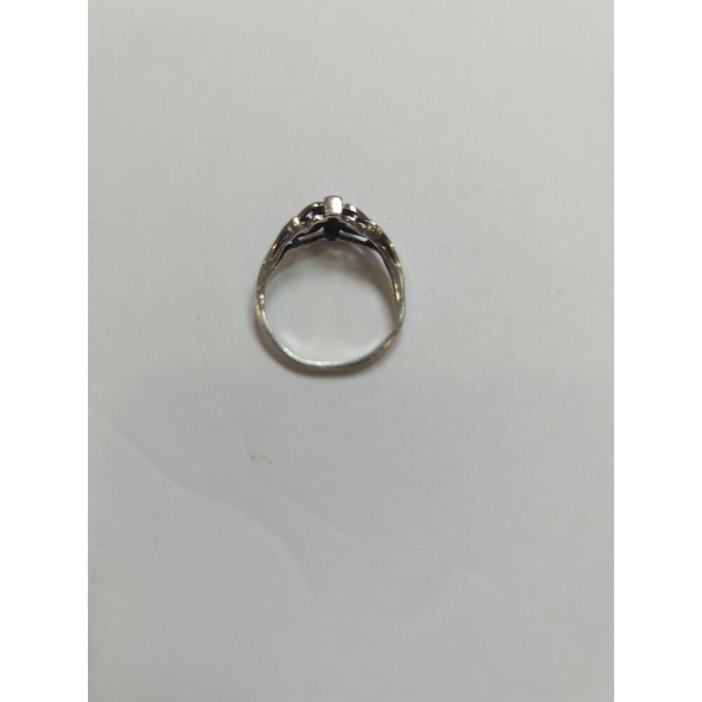 VTG Sterling 925 A Silver Cross Center Design Ring, Size 5.5 Band, British - Picture 11 of 11
